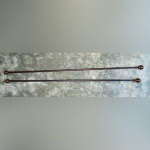 BROWN CURTAIN RODS, 42”, USED, GREAT CONDITION